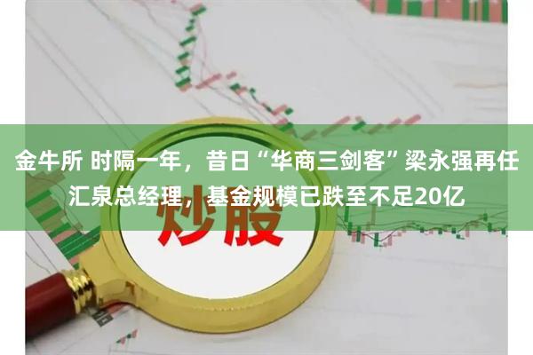 金牛所 时隔一年，昔日“华商三剑客”梁永强再任汇泉总经理，基金规模已跌至不足20亿
